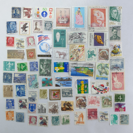 №2 Набор различных почтовых марок, 70 штук